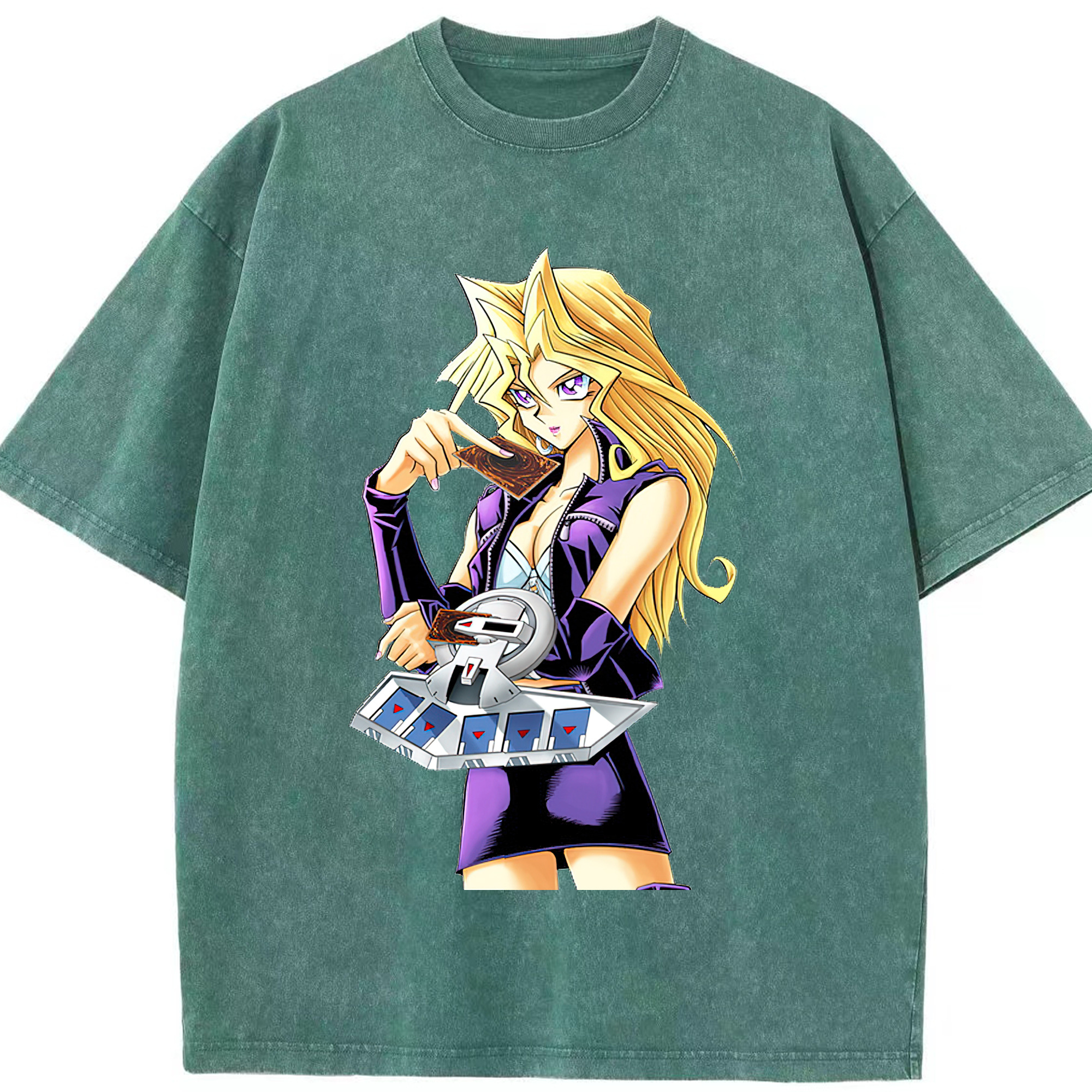 （画像用） 遊☆戯☆王 Yu-Gi-Oh! 綿100% ヴィンテージ風 半袖Tシャツ（フロントプリント）